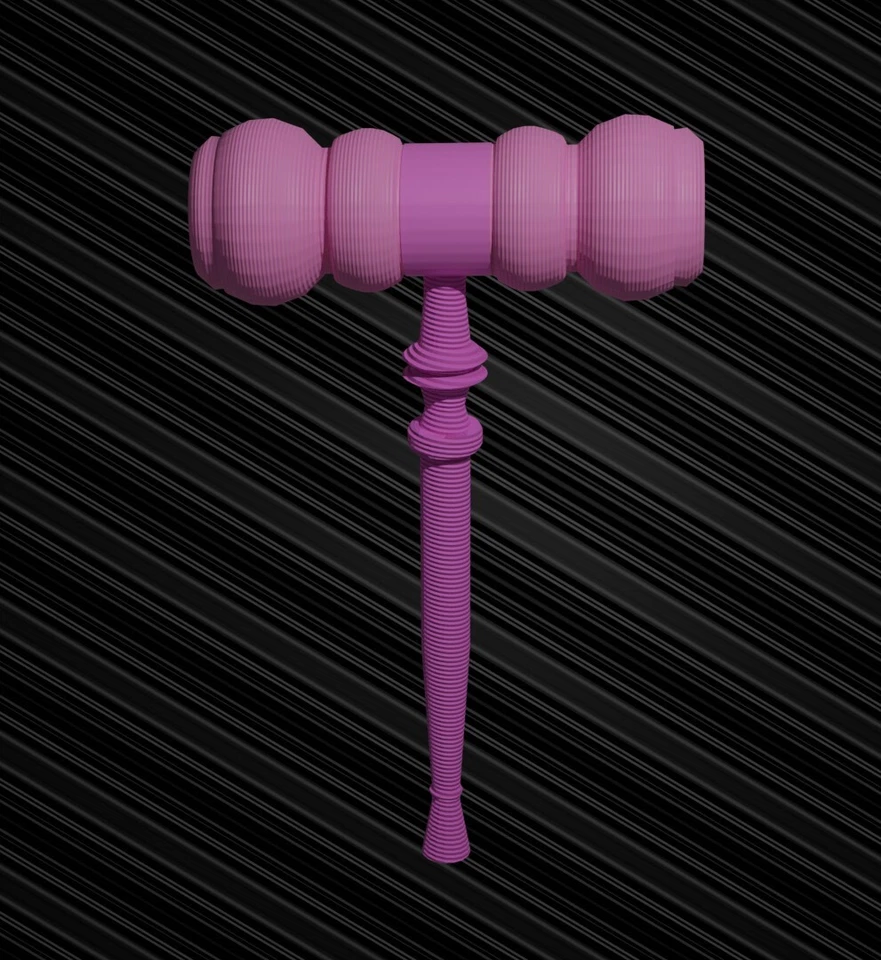 Judge Costume pink Gavel - Image 1 of 3
