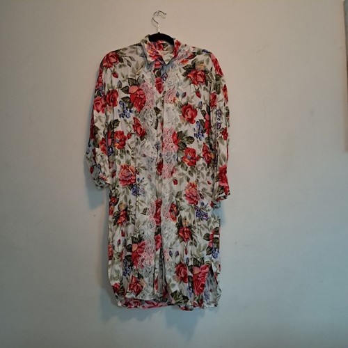 UNDERCOVER Abito vintage Y2K Victoria's Secret etichetta oro M L bordo pizzo floreale cottage softie