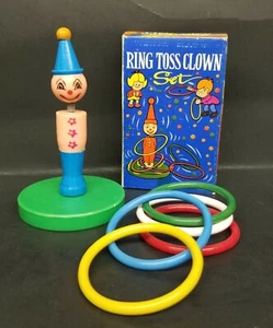 Vintage 1970 Chadwick Miller "RING TOSS CLOWN" Toy Set in Original Box - Picture 1 of 8