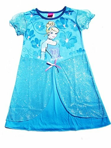 Camisón Disney Cenicienta Azul Niñas Princesa Floral Tul Superpuesto Foto 1 de 1