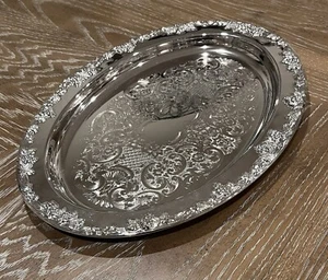 Vintage Gorham Newport Silver Plate Tray Oval  YB1668-1 Classic Preppy - Picture 1 of 9