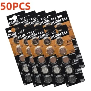 Piles CR2032 Duracell- CR 2032 - 50 Piles- CR2032 DL2032 BR2032 ECR2032 EL2032 . - Imagen 1 de 7