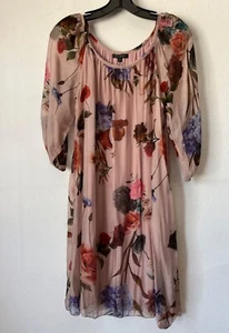 NWT Made in Italy Silk blend For Cynthia Lined Mini Dress Sz S - Picture 1 of 6