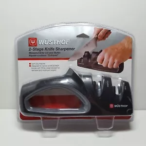 Wusthof 2-Stage Knife Sharpener Fine/Ceramic & Coarse/Carbide Handheld 2922-7 - Picture 1 of 8
