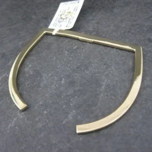 14K Vermeil Sterling Flat D Cuff Bracelet 6.5 Inches Simone I Smith - Picture 1 of 6