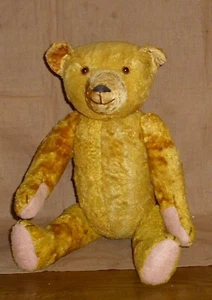 älterer Teddy, interessanter Ausdruck, 36cm groß, hart gestopft, guter Zustand - Picture 1 of 5