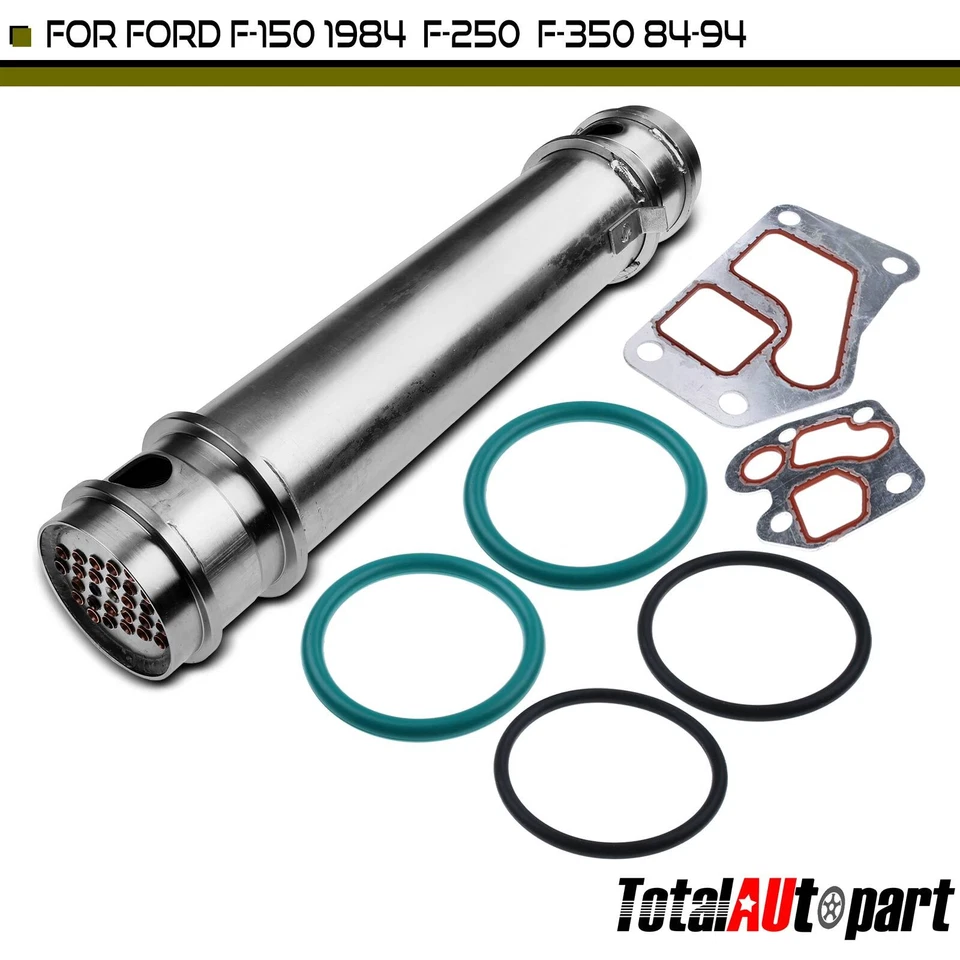 Engine Oil Cooler w/ Gaskets for Ford F-150 F-250 F Super Duty 6.9L 7.3L Diesel - Image 1 of 4