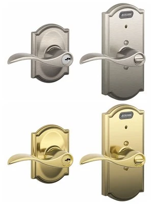 Schlage FE51 ACC 619 CAM Built-in Alarm Keyed Entry Lever Door Lock Brand NEW!!! - Image 1 of 3