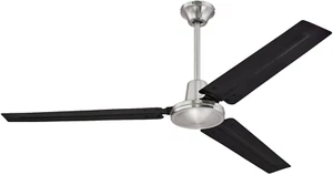 7800300 Jax Ceiling Fan, 56-Inch, Brushed Nickel Black Blades - Picture 1 of 2