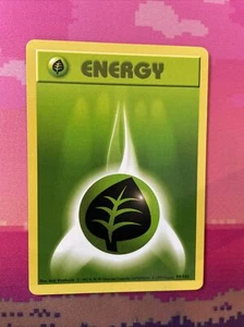 Pokemon Card Grass Energy Base Set 99/102 Near Mint - Picture 1 of 2