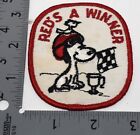 Vintage 1970s Snoopy & Woodstock RED's a Winner Racing Retro Snowmobile Patch
