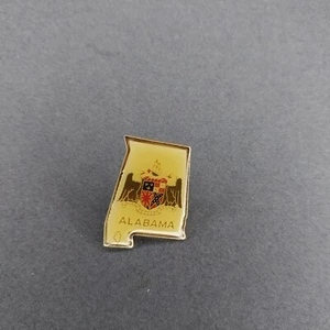 AL Alabama Mütze Jacke Pinback Pinausschnitt Flagge - Bild 1 von 2