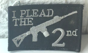 I Plead The 2ND Cute Patch Embroidered Fabric Applique Patche Tactical Military - Picture 1 of 9