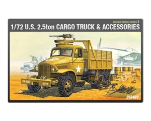 Academy 13402 US 2.5 Ton 6x6 Cargo Truck & Accessories 1:72 modellismo - Foto 1 di 5
