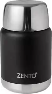 BLACK STAINLESS STEEL VACUUM HOT OR COLD FOOD SOUP PORTABLE STORAGE 600ML FLASK - Picture 1 of 1