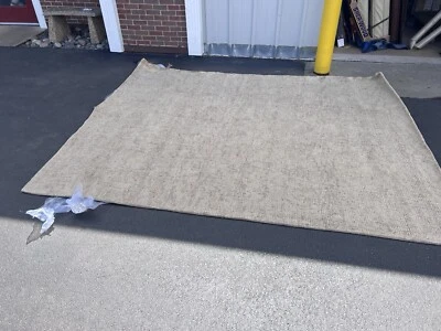 Ковер Crate & Barrel Arden натуральный желтовато-коричневый шерстяной ковер 8x10 новый из старых запасов напольная модель см. - Изображение 1 из 4