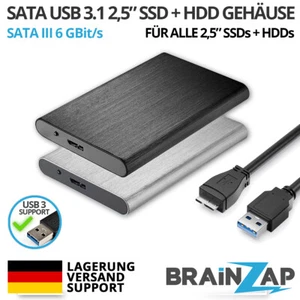 SATA III 6 GBit/s 2,5" Zoll Externes HDD SSD Gehäuse Festplatten Case USB 3.0