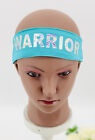 NEW Warrior Graphic Headband Teal Blue Metallic Stretch One Size
