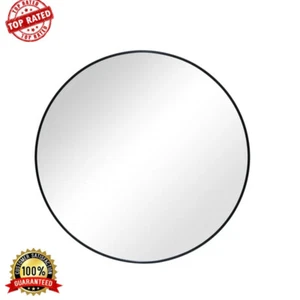 Round Wall Mirror 28In Modern Minimalist Home Decor Foyer Bathroom Living Room - Picture 1 of 2