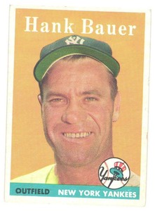 1958 Topps - Hank Bauer (#9)  New York Yankees   Near Mint Shape  BP