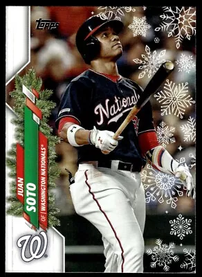 2020 TOPPS HOLIDAY VARIATION Juan Soto Washington Nationals #4 R3 - Image 1 of 2