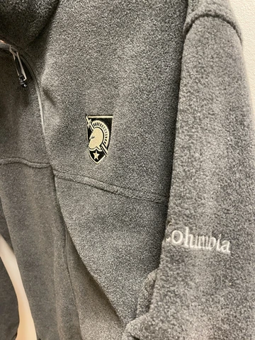Columbia Army Black Knights Jacket Mens XL Black Full Zip Fleece Logo NCAA Cover