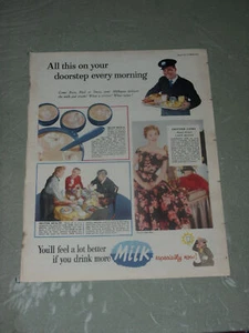 MILK    1955  Vintage   14" X 12"  (Approx)  Orig UK   Advert - Picture 1 of 1