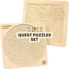 ESC WELT Quest Puzzles Set - hölzerne Brainteaser - ansprechendes Gedankenspiel Puzzle