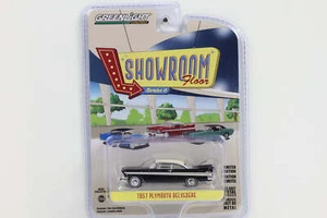 1:64 Greenlight 1957 Plymouth Belvedere Nero Showroom Floor Serie 6 - Foto 1 di 1