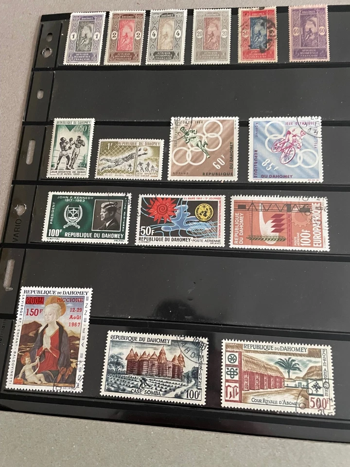 Dahomey Group of 16 loose stamps Scott Cat 42/C60 1913-1967 - Image 1 of 1