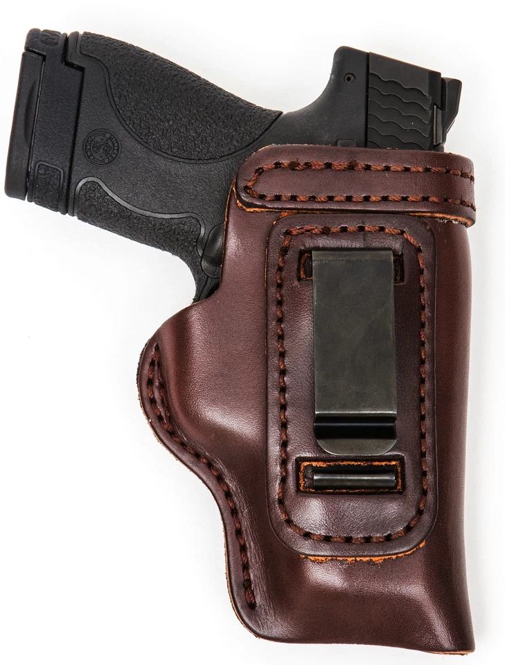 THE HOLSTER STORE Kimber R7 Leather Gun Holster Inside The Waistband Right Hand Brown HD