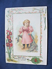 Victorian Trade Card 1895 SUNDAY SCHOOL Church Rally Day Wagner Place M.E. QQ