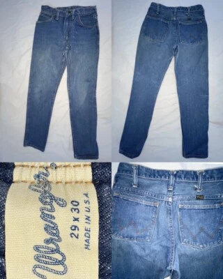 VTG 60S MEN 27 X 28 WRANGLER BLUE BELL SANFORIZED COWBOY WESTERN JEANS PANTS - Image 1 of 4