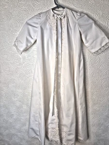 Vintage Christening Gown Childs Ivory With Embroidered Details - Picture 1 of 12