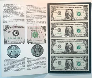 United States 1985 UNC 1 Dollar Uncut Sheet Kansas City - In Folder - Picture 1 of 3