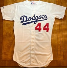 DARRYL STRAWBERRY 1991 Dodgers Rawlings Home Game Issued & Signed Jersey 44