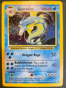 Gyrados Holo Pokémon trading card, 6/102, c. 1999, vintage - Bild 1 von 2