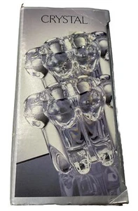 Alco Crystal Candle Holder Set For Votive & Tapered Dinner Candles In box - Picture 1 of 9