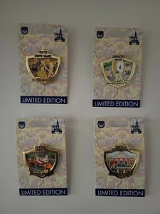 Walt Disney World 50th Anniversary Attraction Crest Pin Set Of 4 - Picture 1 of 1