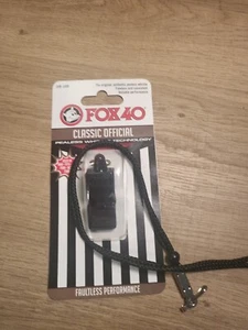 Silbato Fox 40 Negro El Silbato Oficial del Árbitro. Diseño de 3 cámaras patenadas. Nuevo con etiquetas - Imagen 1 de 9
