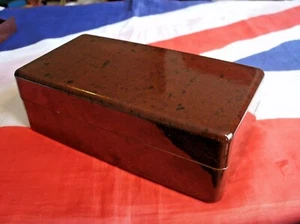 Impresionante caja de baratijas pequeñas de baquelita marrón con 11 compartimentos pequeños y 1 grande - Imagen 1 de 12