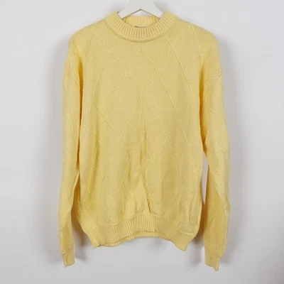 Suéter Gucci Vintage Algodón Para Hombre Amarillo Talla 50 Calce Cuadrado Prendas de Punto de Lujo Años 80 90 Foto 1 de 4