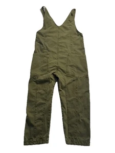 Free People We The Free High Roller Jumpsuit Womens M Green Moss Stone Overalls - Picture 1 of 10