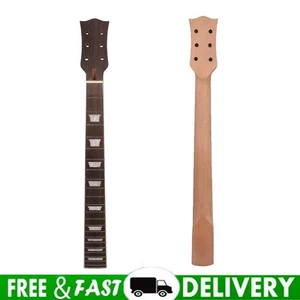 22 Fret 24.75 Inch Guitar Neck Mahogany Rosewood Fretboard Trapezoid Inlay New - Picture 1 of 8