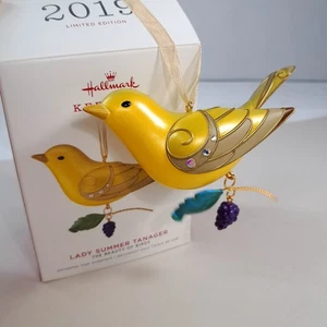 Hallmark Beauty of Birds Series Ornamento Navidad 2019 Dama Verano Tanager - Imagen 1 de 7