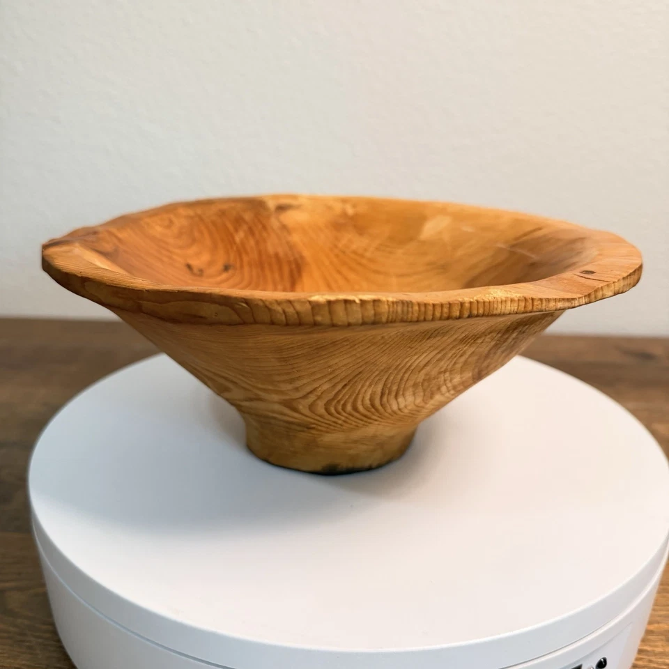 Natural Rustic Hand Carved Wooden Fruit Bowl Decor - Image 1 of 4