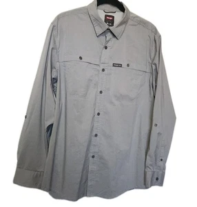 Wrangler Herren L grau Outdoor Utility Hemd Langarm belüftet Angeln Wandern - Bild 1 von 13