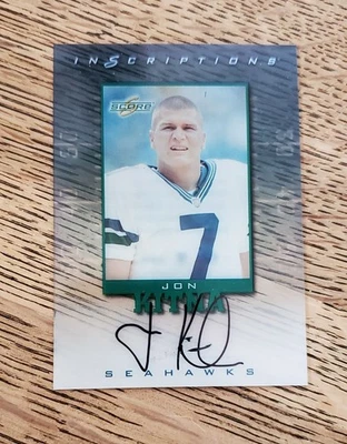 1999 Score Inscriptions Autograph Jon Kitna #JK-7 (AU) - Image 1 of 2