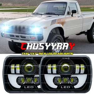 Par de faros LED de 5x7" 7x6 pulgadas para Toyota MR2 1,6 L 2,2 L 1986 1987-1995 - Imagen 1 de 13