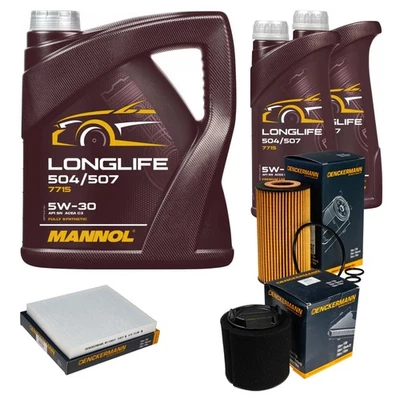 MANNOL, DENCKERMANN Inspektionspaket MANNOL Longlife 5W-30 7L für Jeep Compass 2.2 CRD 4x4